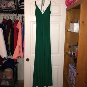 Emerald green prom dress