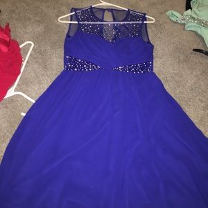 Blue dress from Macy's formal dress size 1/2