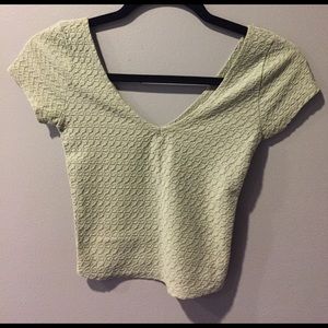 Green cropped top never been worn