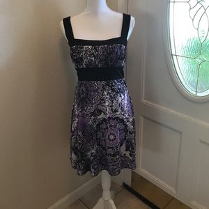 Speechless adorable purple and black print dress.