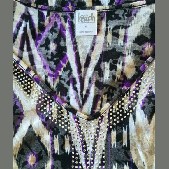 INC International Concepts Cold Shoulder Top EUC - Picture 4 of 4