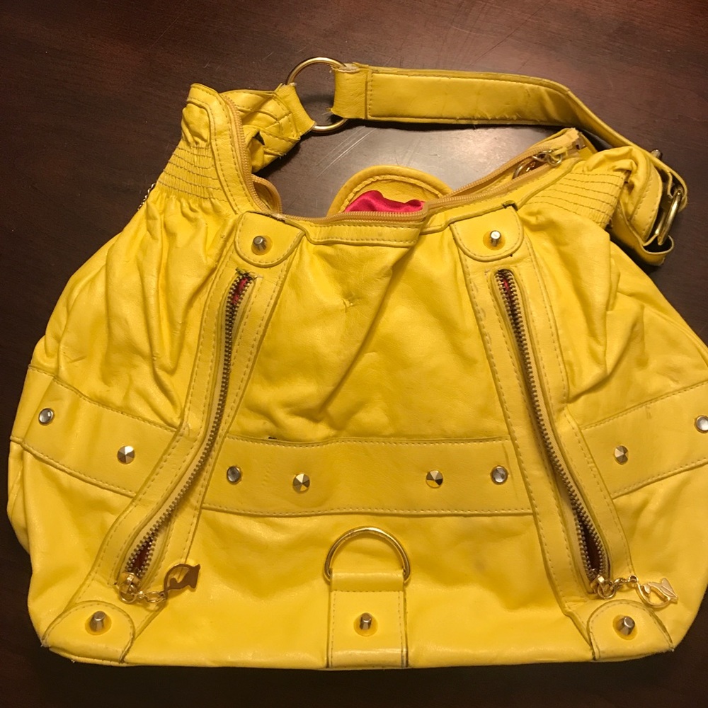 Yellow baby phat hand bag