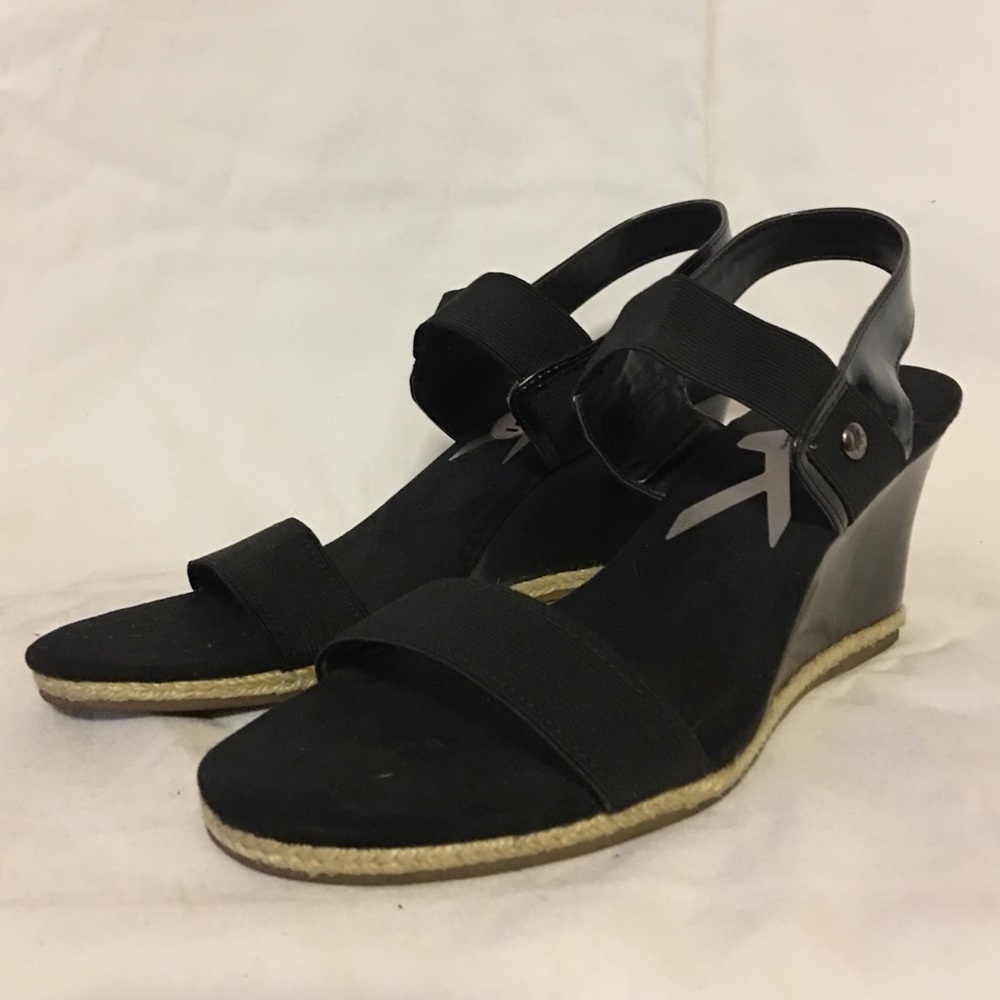 Anne Klein Sport Patent Leather Wedges Size 9