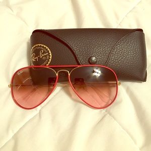 Ray-Ban Red Aviators: NEVER WORN