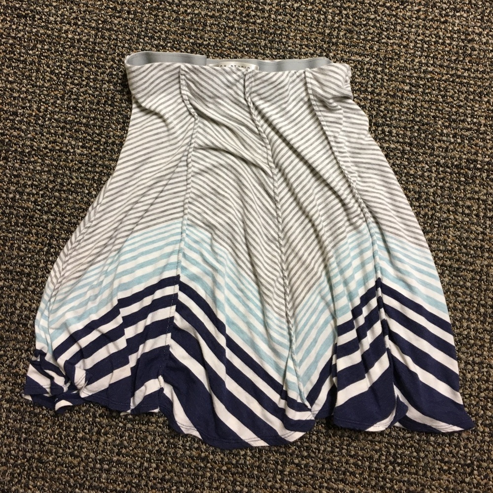 Chevron Cotton Flowy Skirt