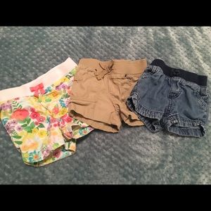 Lot of toddler girl's shorts