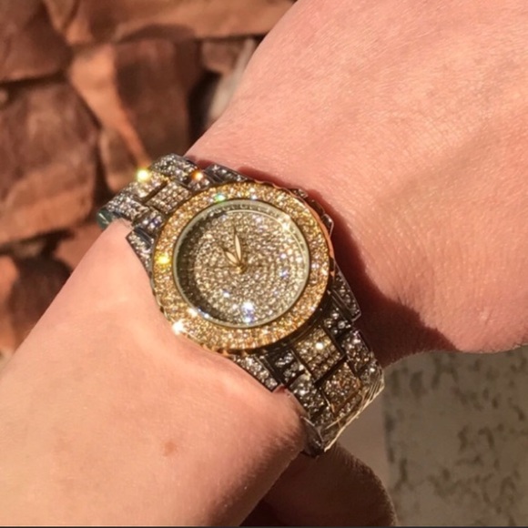 Swarovski Crystal Elements Wristwatch - Picture 4 of 8