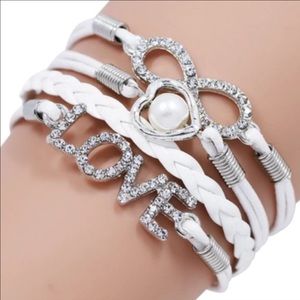 ANY 3- $10 infinity bracelets mix and match 
love crystal infinity bracelet