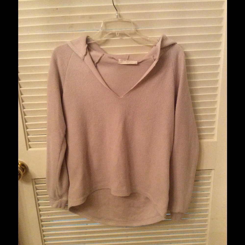 Urban outfitters tan hooded sweatshirt