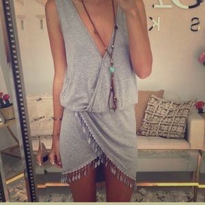 Grey beach coverup