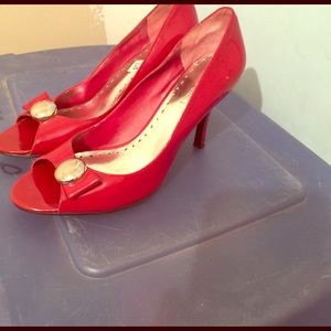 Red patent leather BCBG heels! So cute!
