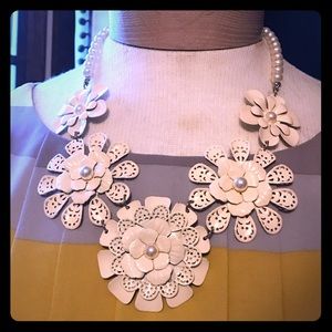 Vintage inspired floral statement necklace