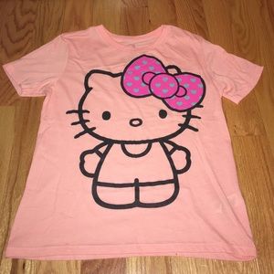 Peach hello kitty shirt