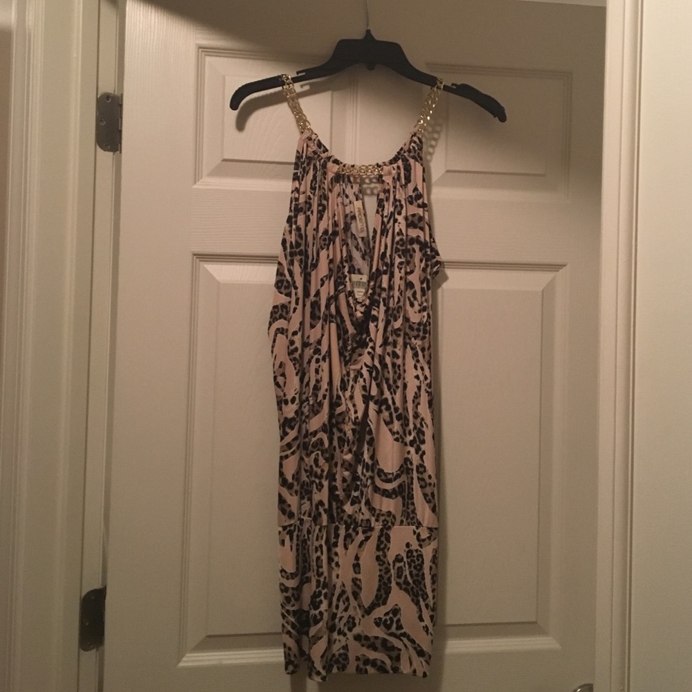 Leopard silk dress