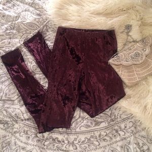 Velvet leggings