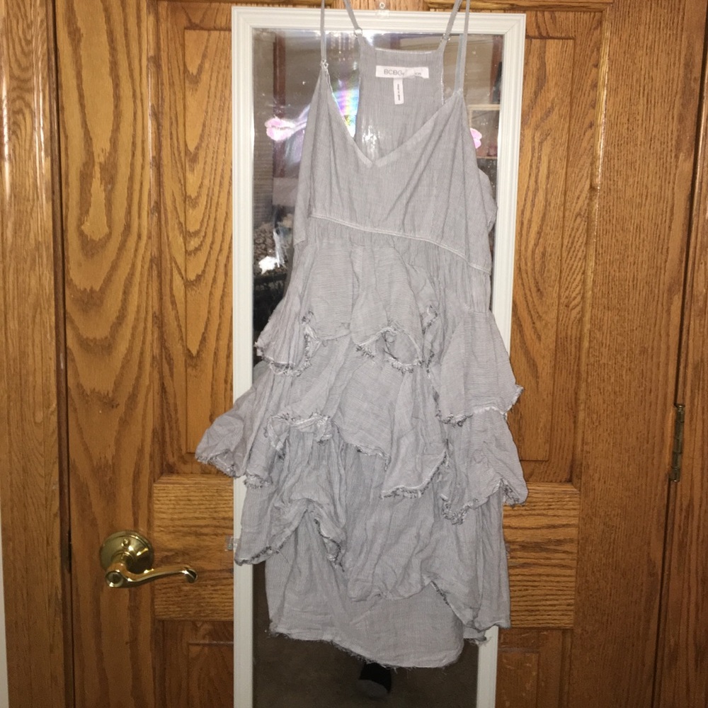 BCBG stripped light blue dress