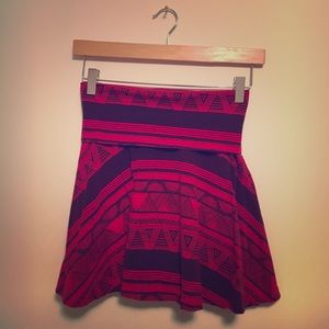 American Apparel Tribal Foldover Circle Skirt