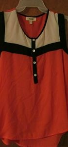 Orange, black and white size small