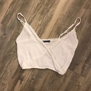 Brandy Melville white cropped blouse