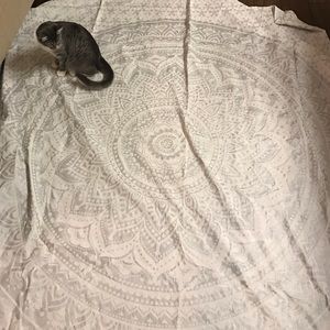 Silver bohemian tapestry