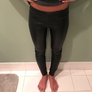 Faux leather leggings