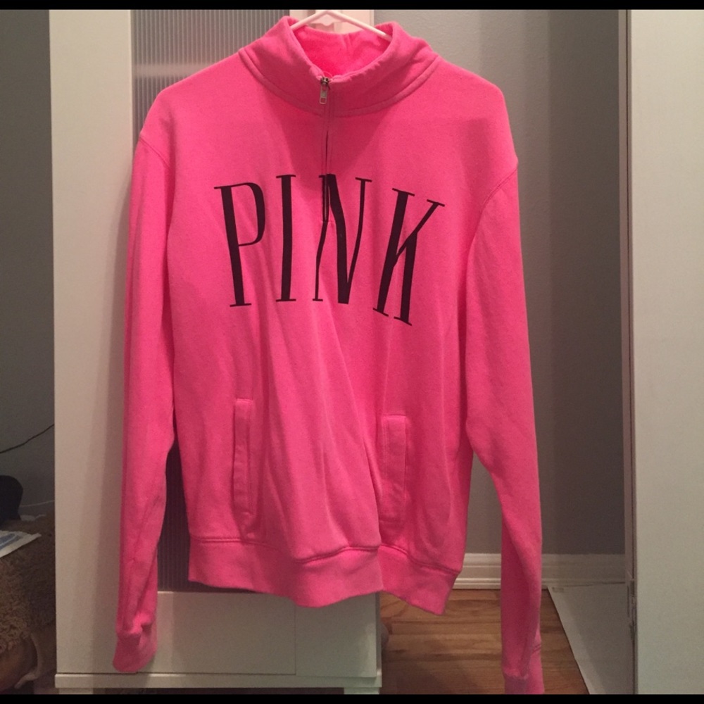 Hot pink Quarter-zip sweatshirt from PINK