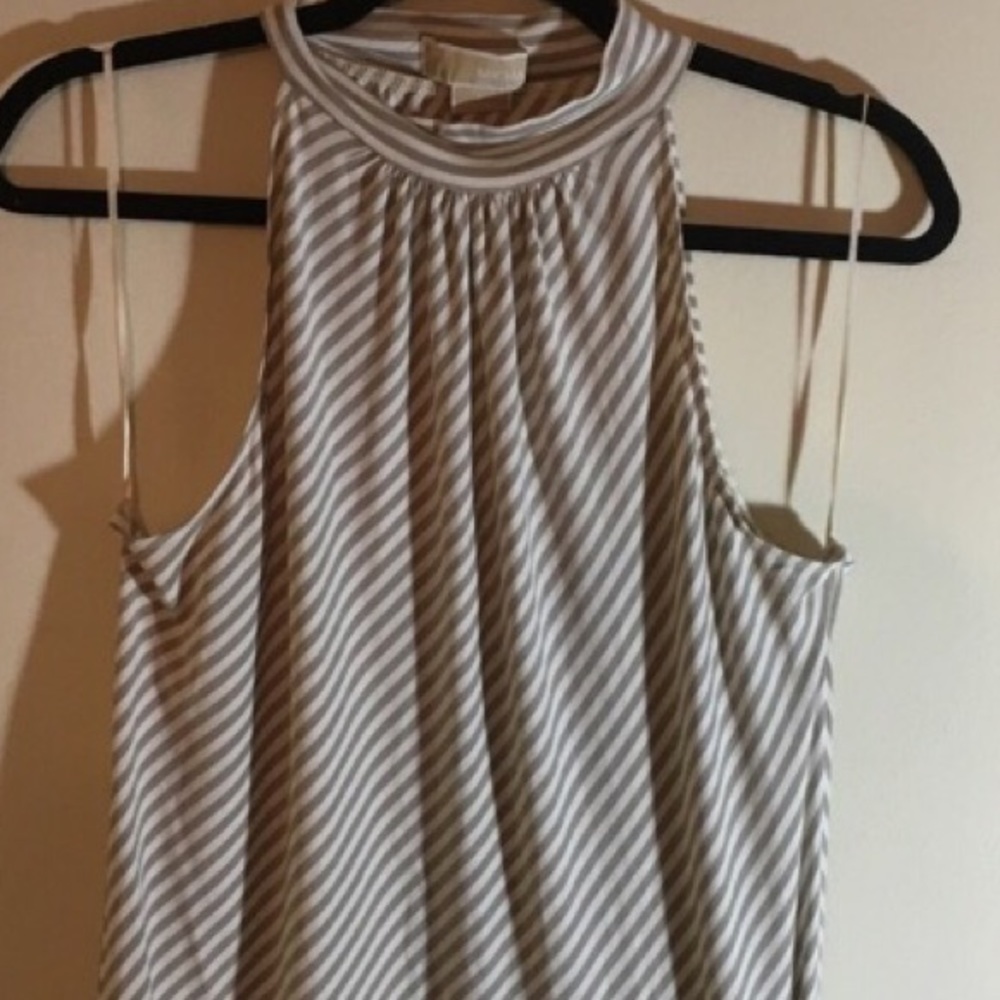 Like new Michael Kors Large L olive stripe top