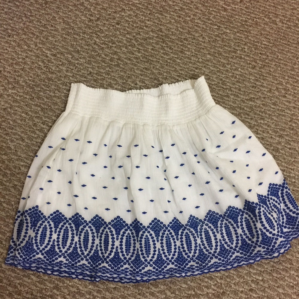 J crew printed mini skirt .