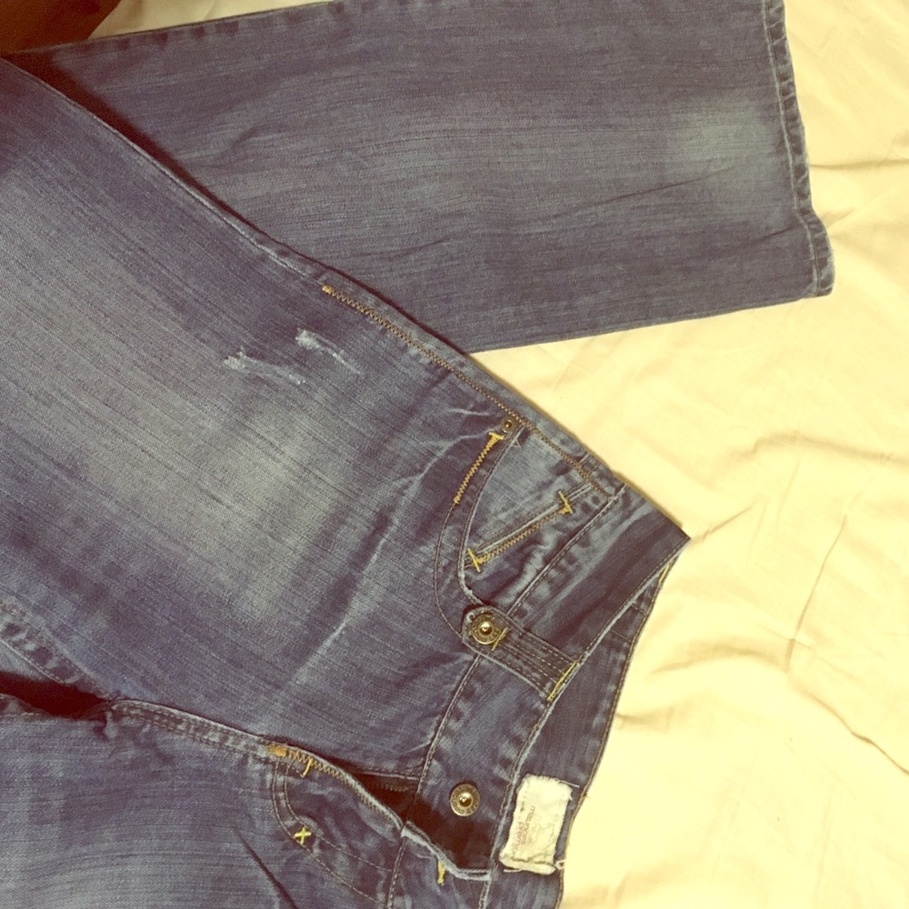 Maurice's jeans size 3/4 straight leg.