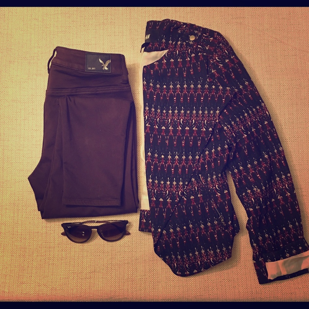 American Eagle Hi rise jegging crop