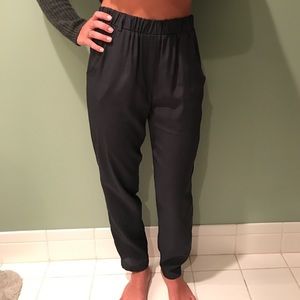 BCBG silk jogger pants