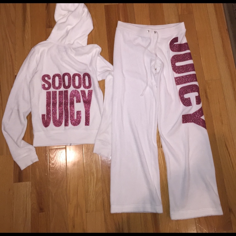 Juicy Couture white terry cloth Tracksuit