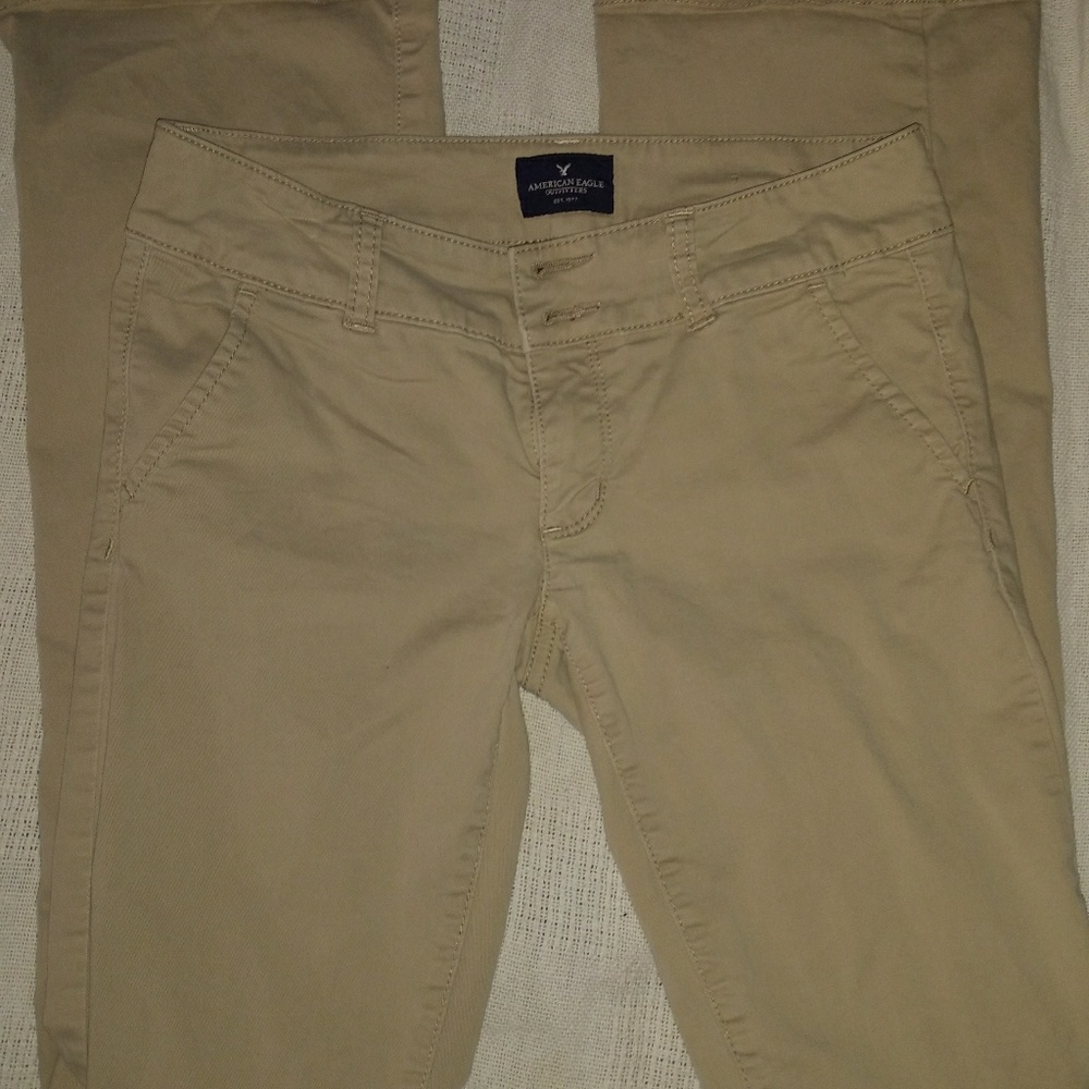 American Eagle Kickboot Khaki's