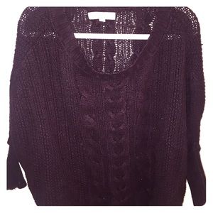 Plum warm loft poncho