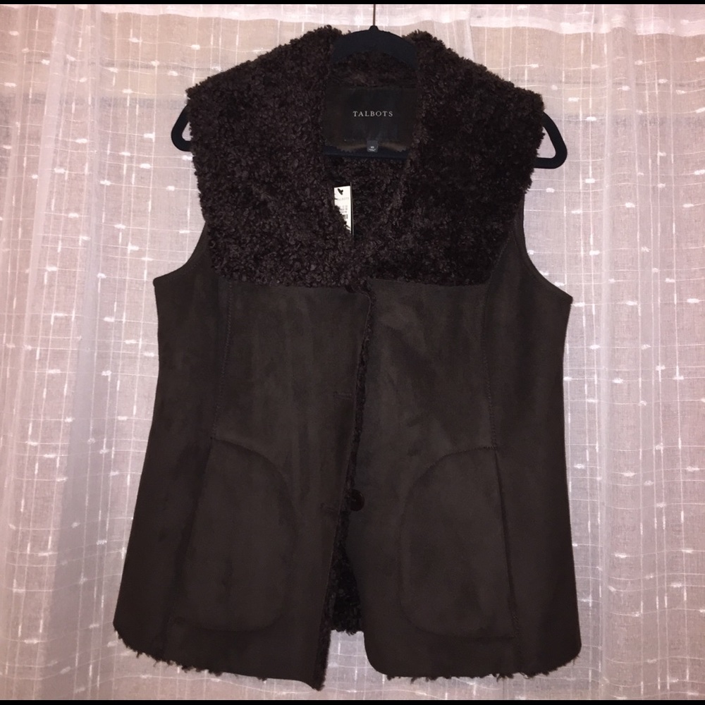 Talbots Suede Vest -- NWT
