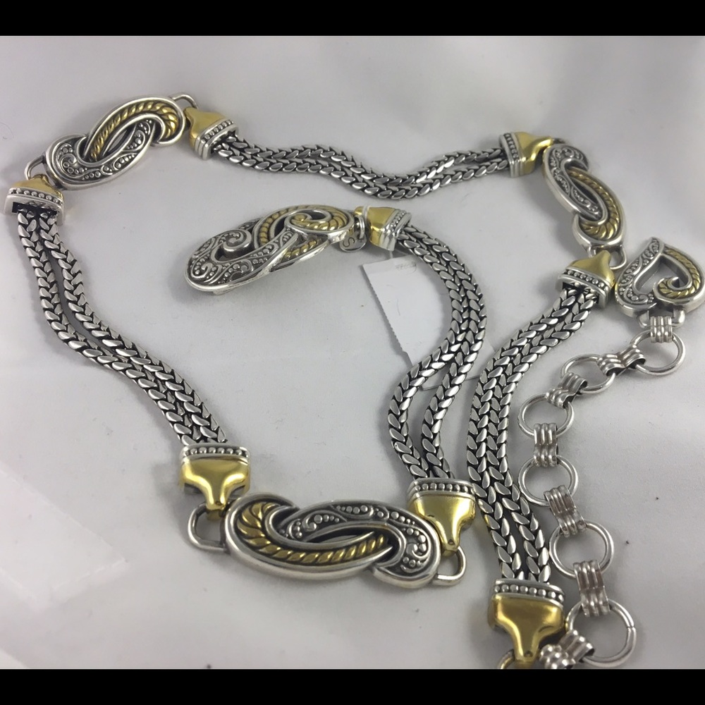 Snack two tone metal belt