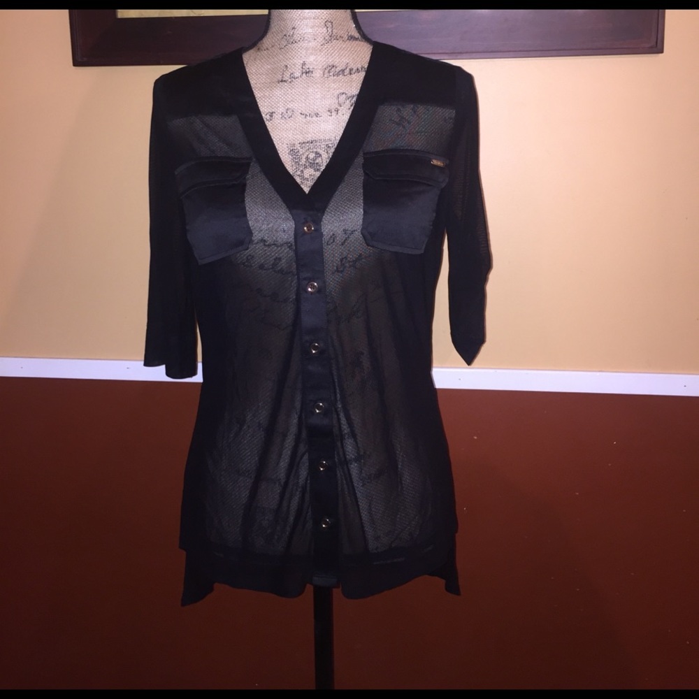 bebe Mesh blouse