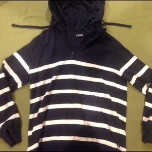Chaps men's, navy blue/white stripes pullover