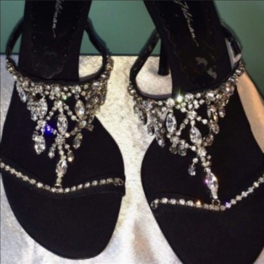 Beverly Feldman crystal heels
