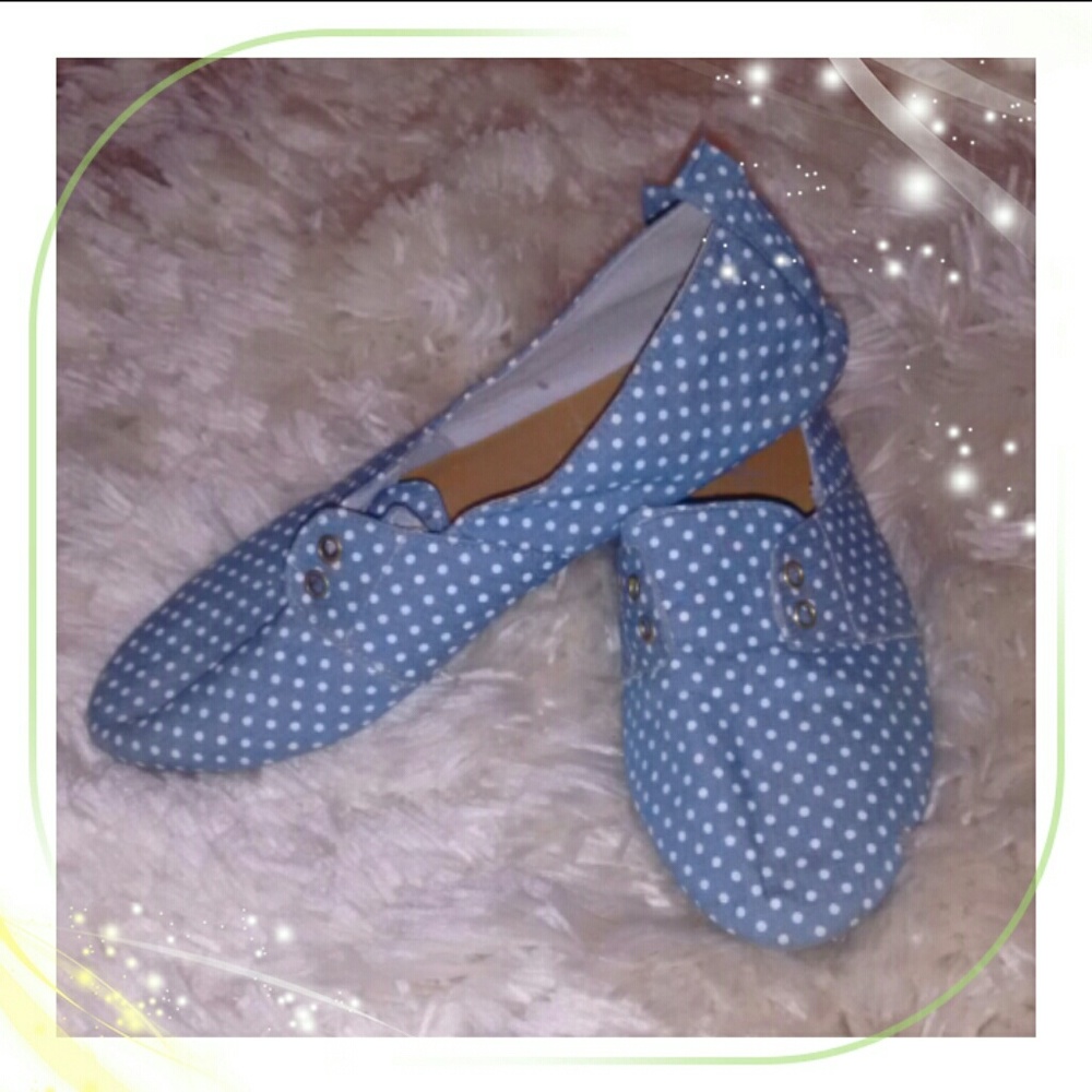 Slip on Polka Dot Comfy Canvas Flats loafers