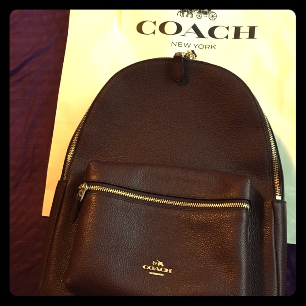 Authentic !!! black leather Coach Bag.