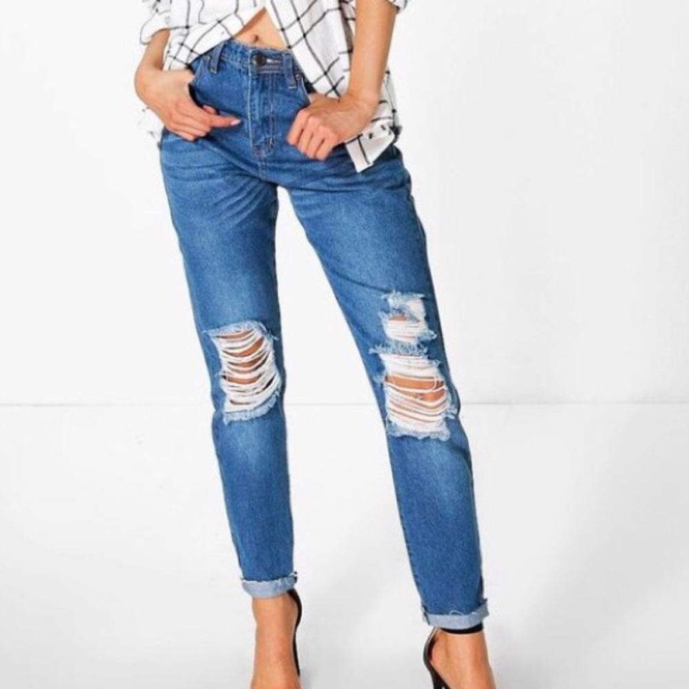 Distressed denim