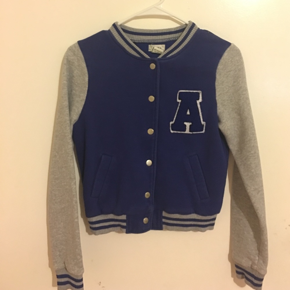 Femae Blue Varsity Jacket