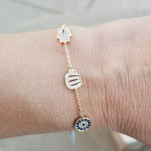 14k gold plated religious Bracelet - Picture 2 of 5