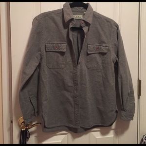 Gray heavy duty work shirt.