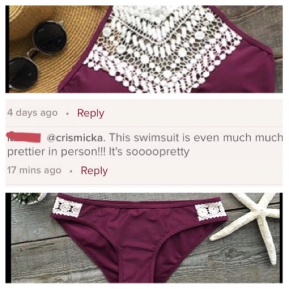 5⭐️ RATED! Lace Embellished Halter Neck Bikini Set - Picture 4 of 8