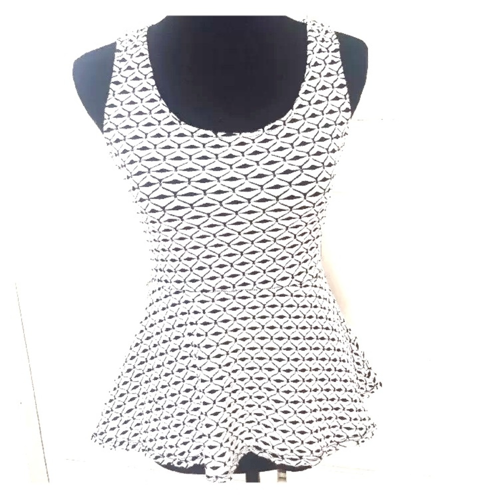 Lovely 153 peplum waist stretchy stylish tank top