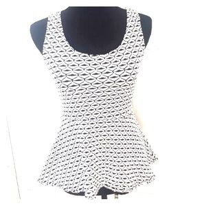 Lovely 153 peplum waist stretchy stylish tank top