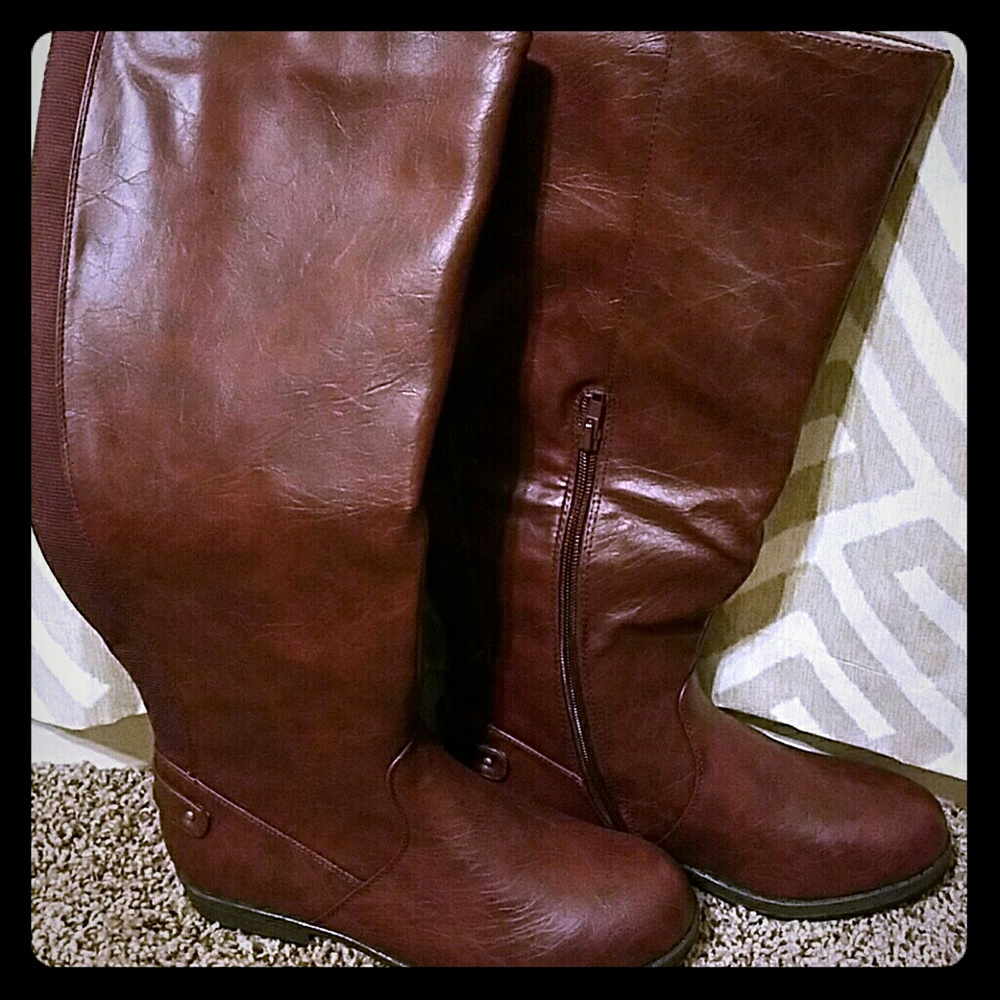 Never worn Oxblood Wide Calf Riding Boots