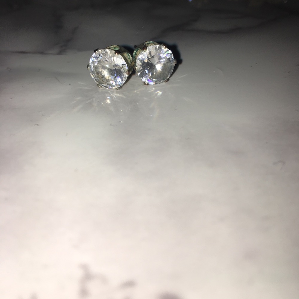 Fake diamond earrings